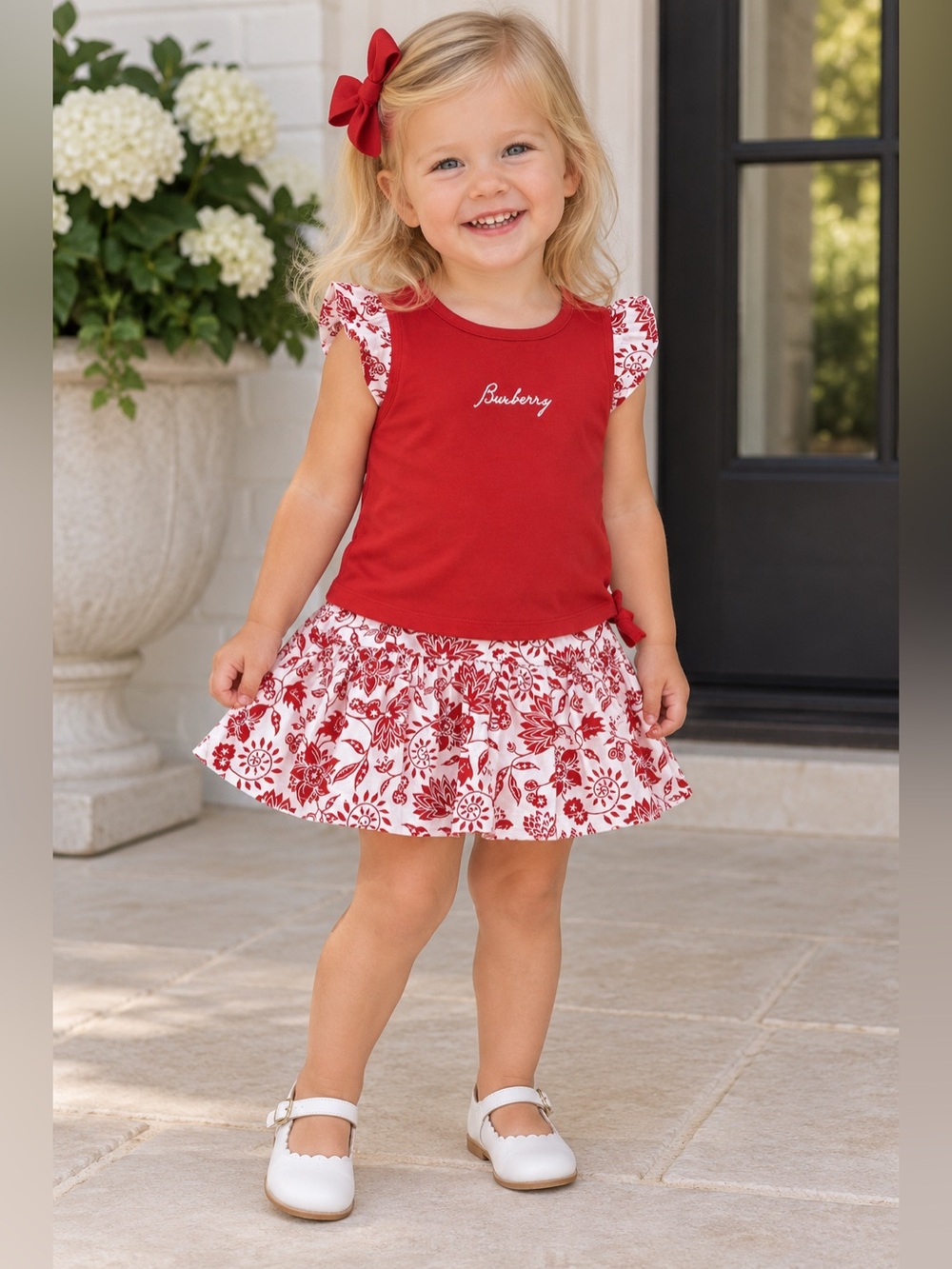 Burberry London Iconic Nova Check Girls Matching Skirt and Top Set